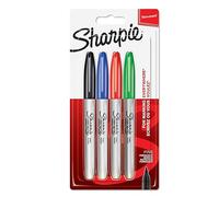 Marqueur permanent Sharpie pointe 1,5 à 3 mm - Pochette de 4