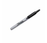 Sharpie marqueurs permanents | pointe fine rétractable | noir | lot de 12