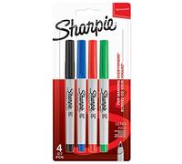 Sharpie marqueurs permanents | pointe ultrafine | assortiment de couleurs classiques | pochette de 4