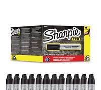 Sharpie Pro Magnum marqueurs permanents | pointe biseautée | noir | boîte de 12