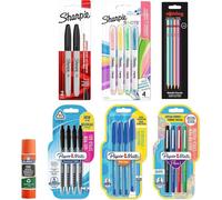Sharpie, Rotring Et Elmer¿S Articles De Papeterie Stylos À Bille, Stylos Gel, Marqueurs, Surligneurs, Crayons Hb Et Bâton De Colle Idéal Pour L¿École Et Le Bureau 23 Pièces