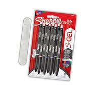 Sharpie S-Gel Lot de 8 stylos gel à pointe moyenne (0,7 mm) Couleurs d'encre assorties + Étui en velours