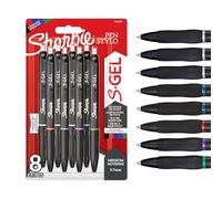 Sharpie S-Gel | Stylos gel | Pointe moyenne (0,7 mm) | assortiment de couleurs | Lot de 8