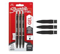 Sharpie – Stylos gel S-Gel – Pointe moyenne (0,7 mm) – Encre noire – Lot de 3