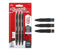 Stylo roller Sharpie S-Gel rétractable pointe 0,7 mm - écriture moyenne - Pochette de 3