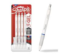 SHARPIE S-Gel, stylos gel, pointe moyenne (0,7 mm), stylos à encre gel noir, rouge et bleu, 4 pièces