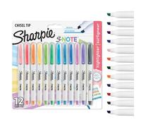 Surligneur Sharpie S-Note couleurs assorties pastel - Blister de 12
