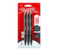 Sharpie Stylo S-Gel rétractable pointe moyenne 0,7 mm - pochette de 3 assortis
