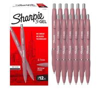 Sharpie Stylos à encre gel S-gel, pointe moyenne, corps blush gras, encre | Encre gel anti-taches, corps blush audacieux, encre noire à pointe moyenne, poignée en caoutchouc profilée