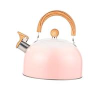 Sharplace Bouilloire sifflante en Acier Inoxydable 3 L, Bouilloire sifflante, théière, théière de Table pour Voyage, randonnée, Pique-Nique, Rose