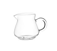 Sharplace Crémier pichet Mini Carafe tasse à café verrerie Drinkware Pot à lait cafetière Transparent lait verseur tasse à thé pour lait Latte, 250 ml 7x5.5x8.3 cm