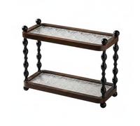 Sharplace Étagère en Bois Massif Organisateur de Rangement Vertical Présentoir Rétro Raffiné Plateau de Rangement Pratique Finition Grainée Adaptée à la, S