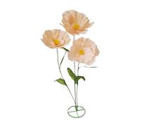 Sharplace Fleur Artificielle Géante avec Base sur Pied, Fleur En Papier élégante et Réaliste avec Tige pour La Remise Des Diplômes à Domicile, Champagne