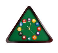Sharplace Horloge murale triangulaire en forme de boule de billard, alimentée par batterie, décoration de pièce élégante pour ferme, multifonctionnelle,