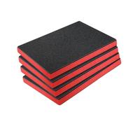 Sharplace Lot de 4 Inserts en Mousse pour Boîte à Outils, Mousse Prédécoupée Cube, Garniture de Valise, Protection et Transport, pour Appareil Photo et Mallette de Protection, 43.8X 30X3.8cm