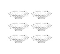 Sharplace Lot de 6 protège-Bougies Anti-Gouttes, Anneaux récupérateurs de Cire, Plateau pour bougeoirs, disques Anti-Gouttes, bobèches en Verre pour Mariage, Pétale Côtelé