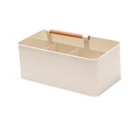 Sharplace Panier Rangement pour Outils Jardin, bac Multifonctionnel Grande capacité avec 4 Compartiments, idéal pour Les Cadeaux Jardinage, Blanc