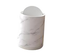 Sharplace Poubelle de salle de bain en marbre, conteneur à ordures élégant et réutilisable, poubelle intérieure amovible pour bureau, chambre à coucher, ferme, blanc petit