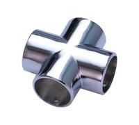 Sharplace Raccord de tuyau rond 25 mm, matériel de fixation, assemblage facile, connecteur de tube, joint métallique pour étendoir domestique, 4 Voies
