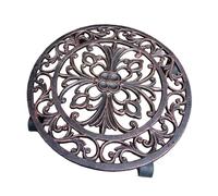 Sharplace Support à Plantes, bac à Fleurs Mobile, Accessoire Multifonctionnel en Fonte pour Jardin, Robuste et Facile à déplacer, Chariot à Fleurs, Bronze