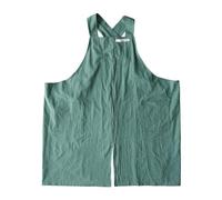 Sharplace Tablier d'atelier Tablier de Peinture résistant aux Taches Tablier de Cuisine de Style Japonais Durable pour Femme Homme Restaurant Jardinage Garage, Vert