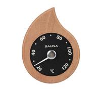 Sharplace Thermomètre mural en bois pour sauna, précision ±2°C, cadran noir classique, cadre en bois, pour spas commerciaux, plage température précise