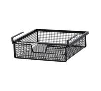 Sharplace Tiroir Sous Bureau, Organiseurs de Tiroir, Panier de Rangement Coulissant Multi-usages Sous étagère, Tiroir à Chaussettes et Sous-Vêtements, Bac de Rangement Suspendu, Black L
