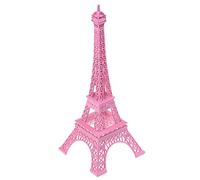 sharprepublic Couleur Paris Tour Eiffel Statue Antique Figurine Home Decor Vintage Metal - Rose 18cm