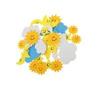 sharprepublic Lot de 30pcs Autocollants Mousse Nuages Soleil Lune Gommettes Sticker pour Enfants Decooration Artisanat Bricolage