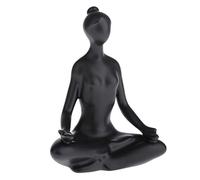 sharprepublic Sculpture, Fille de Figurines en Céramique, Yoga Pose Noir Modèle Femme Statue Statuette Figurines Ornements - 1