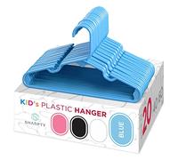 Sharpty Children's Hangers Plastic, Kids Hangers Ideal for Everyday Standard Use, Baby Hangers Kids 20 Pack (Blue, 20 Pack)