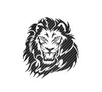 Sharrqing Grands Autocollants de Voiture en Vinyle Motif Lion, for Capot de Moteur, fenêtres, décoration Amovible(Carbon Fiber,XL 42cm X 47cm)