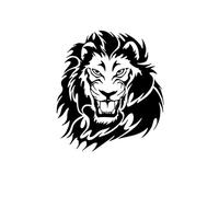 Sharrqing Grands Autocollants de Voiture en Vinyle Motif Lion, for Capot de Moteur, fenêtres, décoration Amovible(Black,M 21cm X 23cm)
