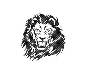 Sharrqing Grands Autocollants de Voiture en Vinyle Motif Lion, for Capot de Moteur, fenêtres, décoration Amovible(Carbon Fiber,XL 42cm X 47cm)