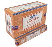 Sharvgun Nag Champa Divine Karma Lot de 12 paquets de bâtons d'encens Aggarbatti Home Scent Aromathérapie 15 g x 12 paquets (180 g)