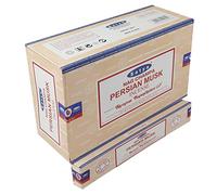 Sharvgun Satya Nag Champa Lot de 12 paquets de bâtons d'encens Parfum musc de Parse Aggarbatti Home Scent Aromathérapie 15 g x 180 g