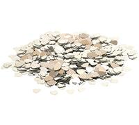 SHATCHI Confettis de table en forme de cœur argenté 14 g pour mariage, anniversaire, fête des mères, fête des mères, 10 mm