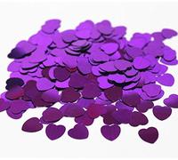 Shatchi Confettis en forme de cœur Violet 14 g
