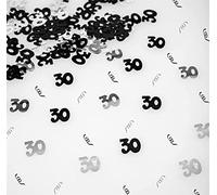 SHATCHI Confettis métallisés à paillettes pour 13 à 90 ans-14 g, noir et argenté, 12 mm