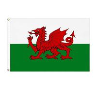 SHATCHI Grand drapeau du Pays de Galles 1,5 x 0,9 m Drapeau national du Pays de Galles Cymru Tissu Polyester Œillets en laiton pour Coupe du Monde FIFA pour supporter de football, rugby, sport, rouge,