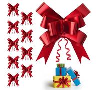 SHATCHI Grands nœuds à tirer de 30 mm/3 cm pour mur de fête, emballages cadeaux, arbres de Noël, mariage, anniversaire, décoration de fleuriste, PULLBOW-RED-30mm-x-30, Rouge, 30pcs