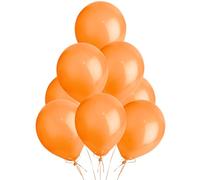 SHATCHI - Lot de 10 ballons à l'hélium en latex de qualité pour mariage, anniversaire, Halloween, décorations de fête, orange métallisé 30,5 cm