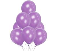 SHATCHI Lot de 10 ballons en latex de qualité supérieure à l'hélium pour anniversaire, mariage, baptême, Noël, communion - Violet - 30,5 cm