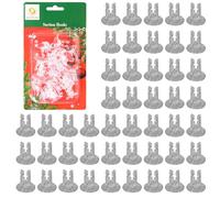 SHATCHI Lot de 100 crochets à ventouse pour fenêtre - 23 mm - Mini ventouses avec fente pour lumières de Noël, décorations de vacances, guirlandes lumineuses