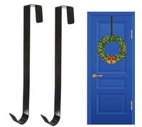 SHATCHI Lot de 2 crochets de porte de Noël en métal de 38 cm pour porte d'entrée de Noël, maison, bureau, mur, mariage, décorations à suspendre