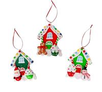 SHATCHI Lot de 3 décorations à Suspendre pour Sapin de Noël - Décoration Murale avec Cupcake, Bonbons, Père Noël, Bonhomme de Neige, Ourson