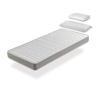 SHAULA Pack Matelas 90X200 Apolo LIT Enfant, Epaisseur 14 CM + 1 Oreiller a memoire 90x35 + 1 Protege Matelas 90x200