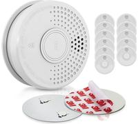 SHD by OneConcept Detecteur de Fumée, 12x Alarme Incendie Détecteur Fumée pour la Maison, Bureaux, Detecteur de Fumee de Cuisine à Capteur Optique avec Fonction Test et Silencieux, Détecteurs de Fumée