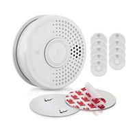SHD by OneConcept Detecteur de Fumée, 10x Alarme Incendie Détecteur Fumée pour la Maison, Bureaux, Detecteur de Fumee de Cuisine à Capteur Optique avec Fonction Test et Silencieux, Détecteurs de Fumée