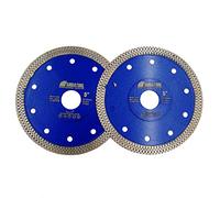SHDIATOOL 2Pcs Disque à Tronçonner Diamant Dia 125mm avec X Maille Turbo Lame de diamant pour Tuile Marbre Granit Céramique （5 Pouces）